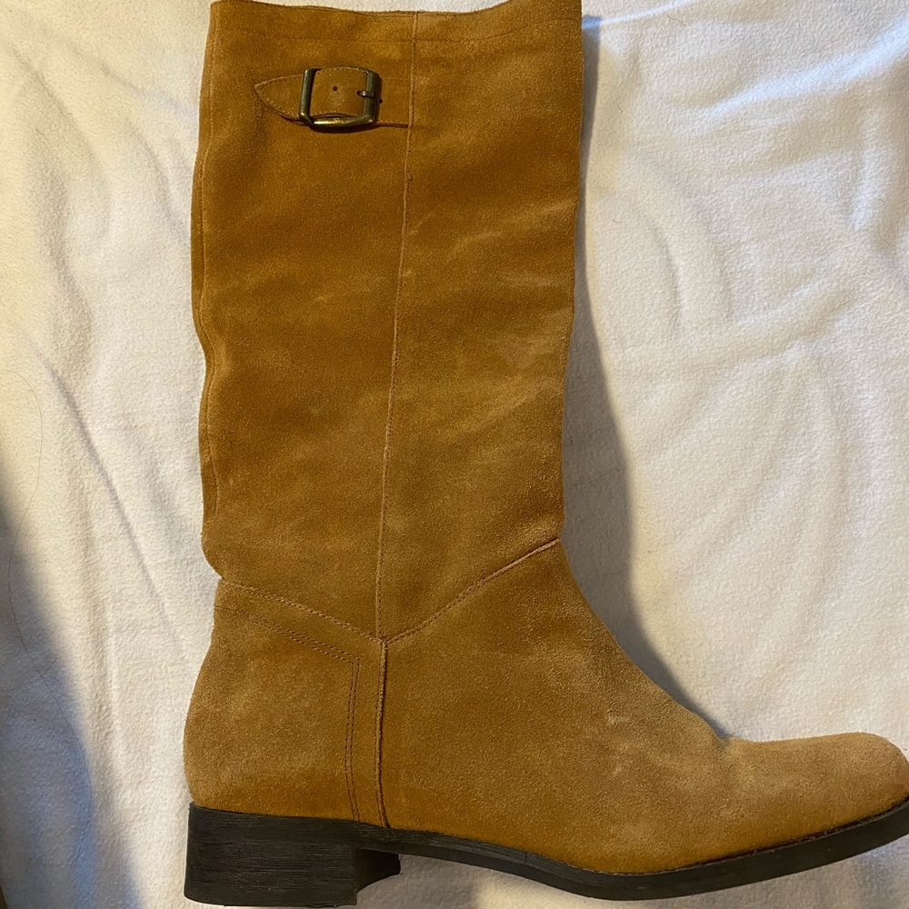 Charles David Suede Tall Slip In Boots